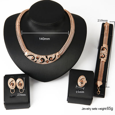 Conjunto de Joyería Punk: Collar, Aretes, Pulsera y Anillo - Image 2