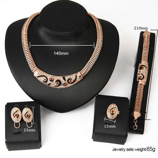 Conjunto de Joyería Punk: Collar, Aretes, Pulsera y Anillo - Image 2