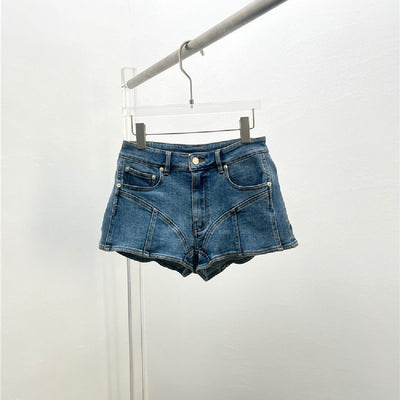 Shorts Denim Ajustado Cintura Alta - Image 4