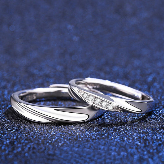 Anillo Ajustable Chapado en Platino y Plata Fina - Image 14