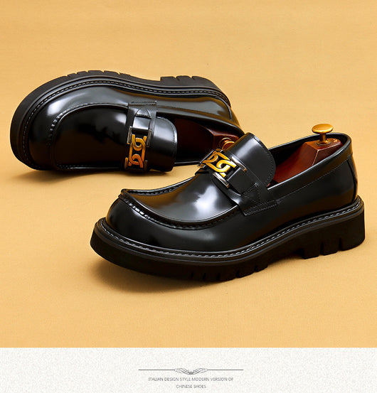 Zapatos de Cuero Lustrado para Hombre - Calzado Business Casual Ancho Elegante - Image 11