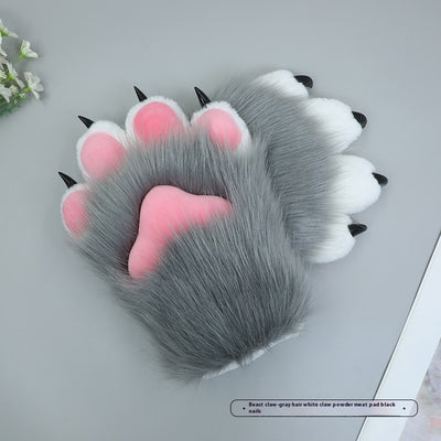 Guantes de Felpa Artesanales para Disfraz de Bestia - Garras Peludas Roleplay - Image 13