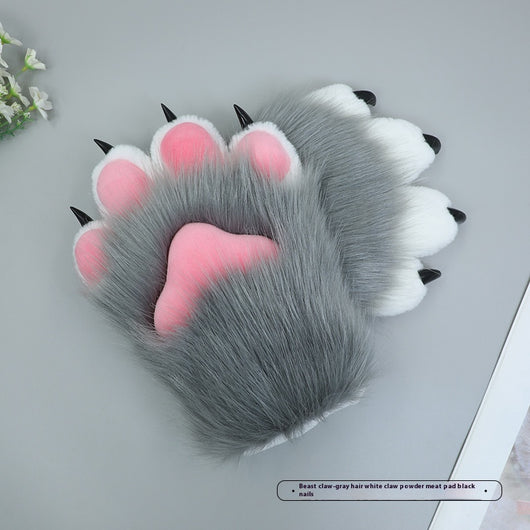 Guantes de Felpa Artesanales para Disfraz de Bestia - Garras Peludas Roleplay - Image 13