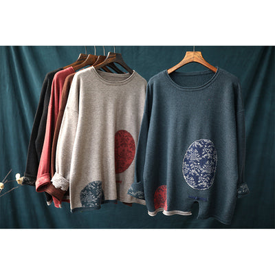 Suéter Largo Artístico de Tejido Jacquard Estilo Folclórico para Mujer - Image 2