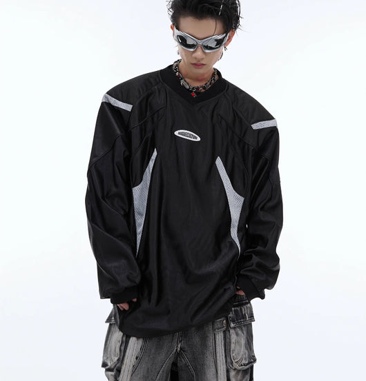 Chamarra Deportiva Retro Americana con Cuello V y Hombros Acolchados - Image 10