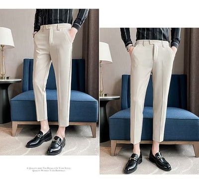 Pantalones de Vestir Casual Rectos para Hombre - Image 34