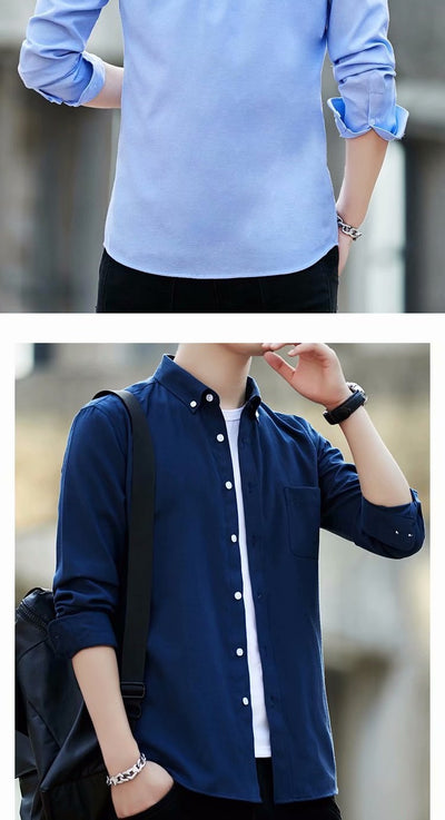 Camisa Casual Slim Fit de Tela Oxford para Hombre - Image 10