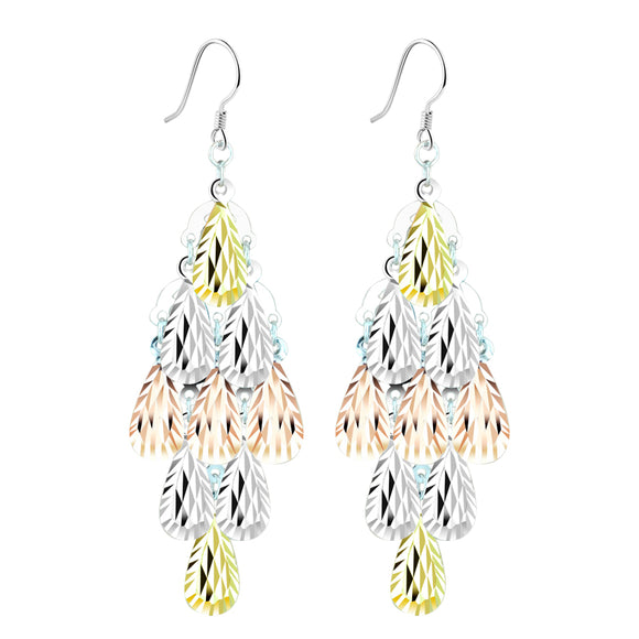 Aretes de Plata Esterlina con Borlas - Diseño Lujo Ligero Temperamento Elegante