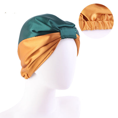 Gorra Bandana con Contraste y Nudos