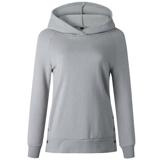 Sudadera con Capucha Casual de Color Liso para Mujer - Image 22