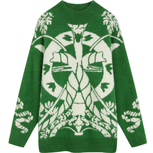 Suéter Oversized de Cuello Redondo Manga Larga - Estilo Relajado - Image 10