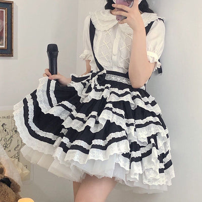 Falda Suspender Desmontable de Tres Secciones, Estilo Medieval Romántico - Image 18