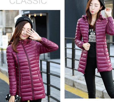 Chaqueta Acolchada Slim Fit de Algodón para Mujer - Image 9