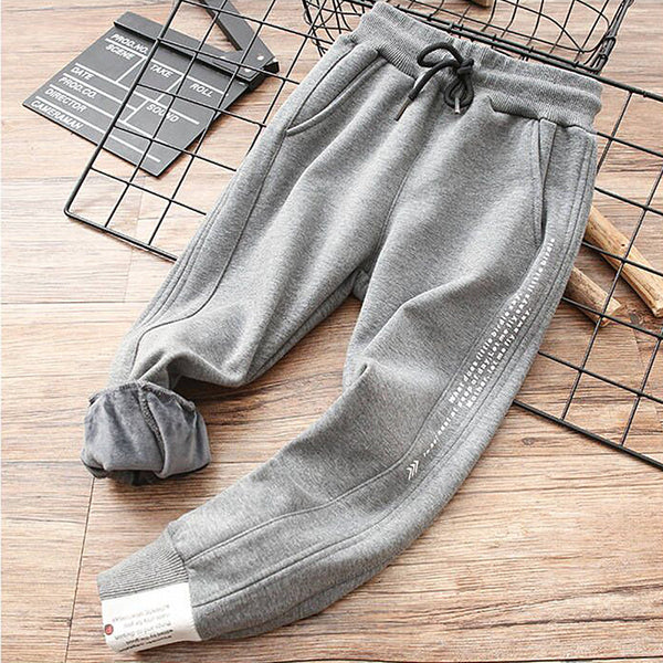 Pantalones de Buzo Deportivos Niños - Algodón Polar para Otoño e Invierno