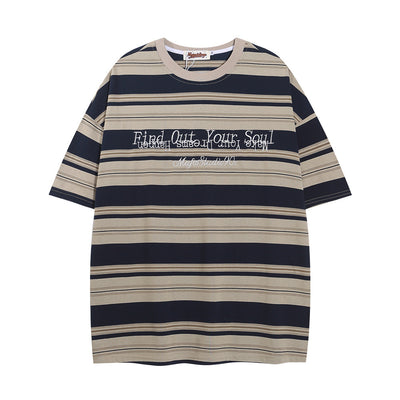 Camiseta Hombre Cuello Redondo Rayas Manga Corta - Image 2