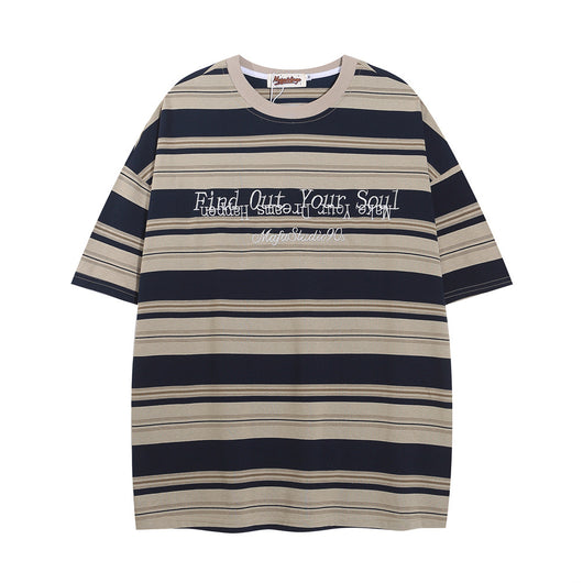 Camiseta Hombre Cuello Redondo Rayas Manga Corta - Image 2