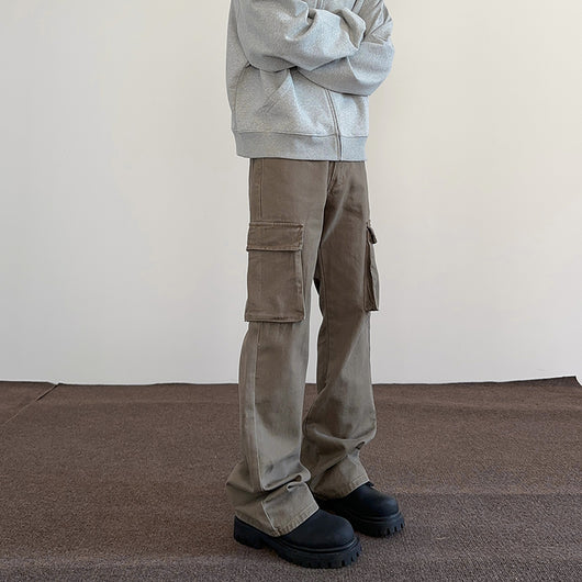 Pantalones de Trabajo Retro Estilo Americano con Bolsillos Grandes para Hombre y Mujer - Image 5