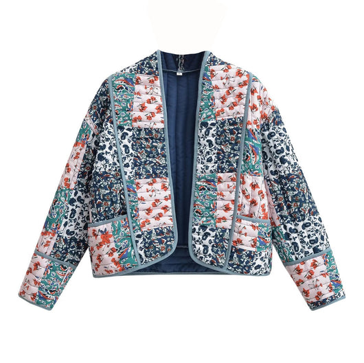 Abrigo Acolchado Suelto Estampado para Mujer - Comodidad y Estilo - Image 3