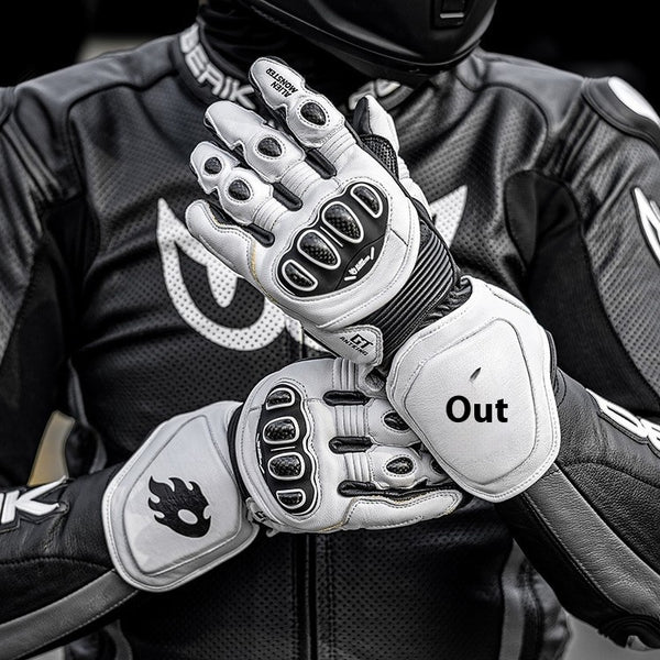 Guantes de Motociclismo en Fibra de Carbono para Pista