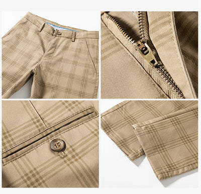 Pantalones a Cuadros Rectos Modernos para Hombre - Image 5