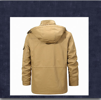 Chaqueta de Algodón Puro Lavado con Terciopelo Engrosado y Forro Removible - Image 11