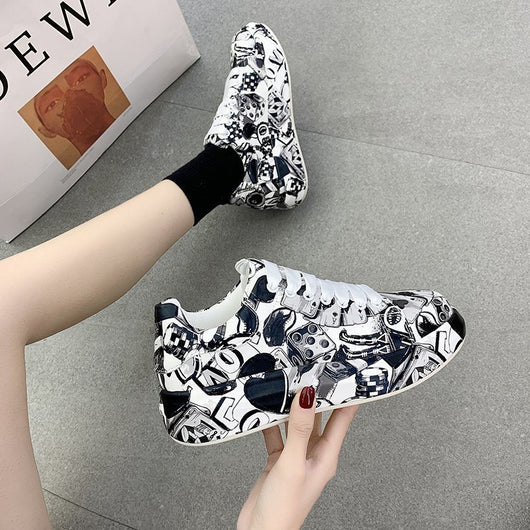 Tenis Plataforma Casual para Mujer con Diseño Pintado - Image 8