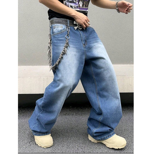 Pantalones Vaqueros Hombre Rectos Oversized Lavado Otoño Invierno - Image 3