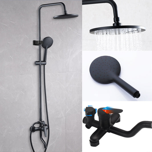 Conjunto de Ducha Negro en Cobre - Sistema Completo para Baño