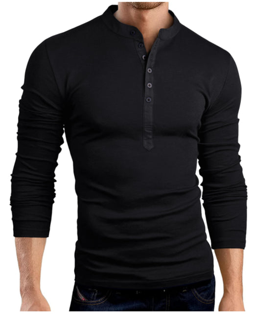 Camiseta Manga Larga Escote V Slim Fit para Hombre - Image 10