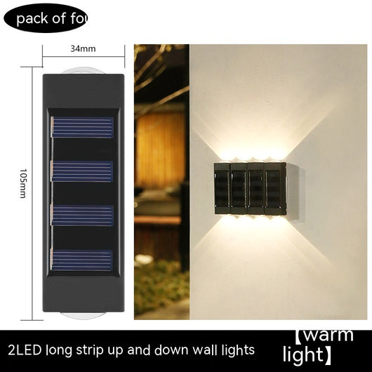 Lámpara Solar Doble de Pared para Exterior - Iluminación Impermeable para Jardín - Image 5