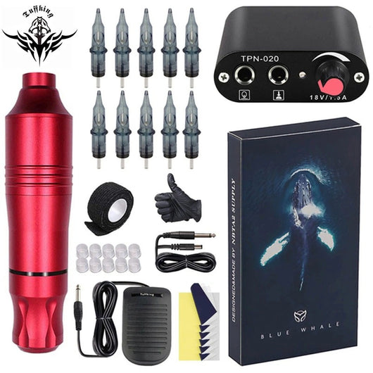 Kit Profesional de Máquina Tatuadora con Motor Rotativo y Pluma de Precisión - Image 3