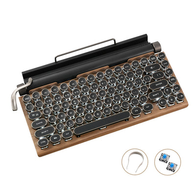 Teclado Mecánico Bluetooth Retro Punk con Diseño de Máquina de Escribir - Image 8