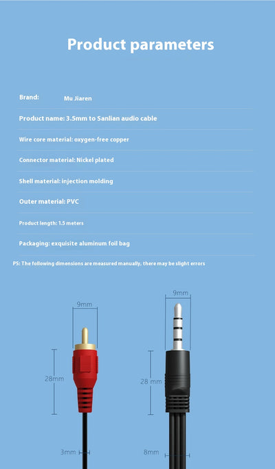 Cable de Audio y Video 3 en 1 con Conectores RCA - Decodificador TV - Image 12