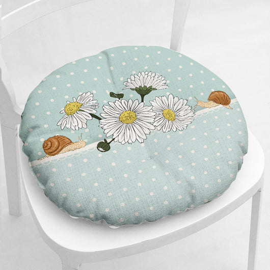 Cojín Grueso de Algodón y Lino para Silla Daisy - Image 37