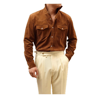 Camisa Casual de Negocios para Hombre en Algodón Puro con Tejido Texturizado - Image 5
