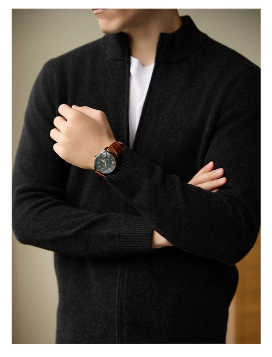 Cardigan con Cuello de Pie y Cierre de Cremallera para Hombre - Image 14