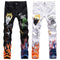 Pantalones Slim Stretch con Estampado 3D Blanco y Negro para Hombre