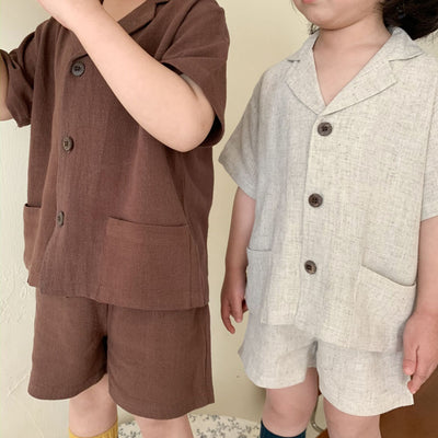 Camisa de Lino Infantil Manga Corta - Image 10