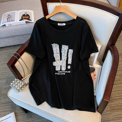 Blusa Básica Escote Redondo Talla Grande con Efecto Reductor de Manga Corta - Image 3