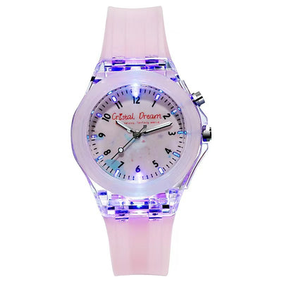 Reloj Infantil de Silicona con Luz y Patrón de Frutas - Image 5