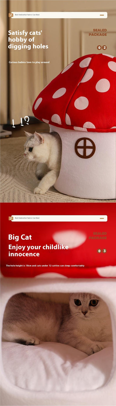 Cama Semiencerrada para Gatos Cuatro Estaciones - Diseño Acogedor - Image 10