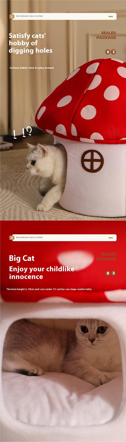 Cama Semiencerrada para Gatos Cuatro Estaciones - Diseño Acogedor - Image 10