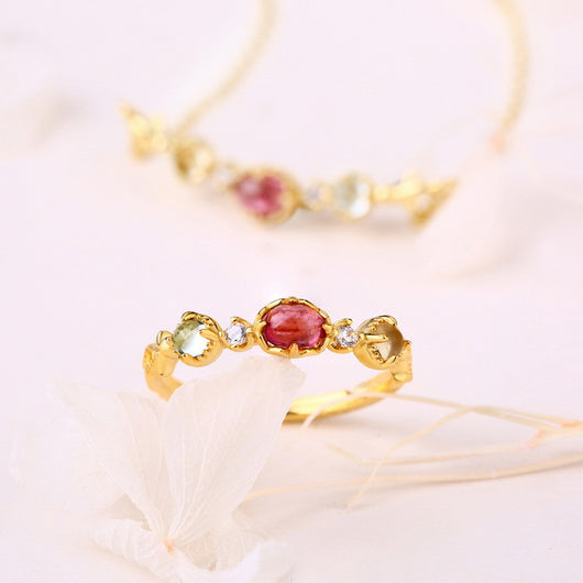 Pulsera de Plata Esterlina con Topacio Rubí y Cristal Limón - Image 9