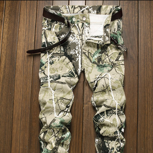 Pantalones Vaqueros de Camuflaje para Caza Forestal Hombre