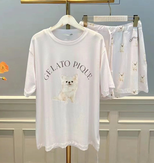 Pijama Estival Adorable con Estampado de Perrito para Mujer - Image 7