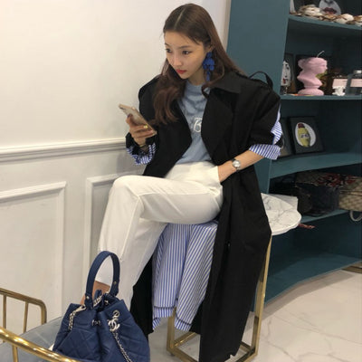 Gabardina a Rayas con Solapa de Corbata - Image 30