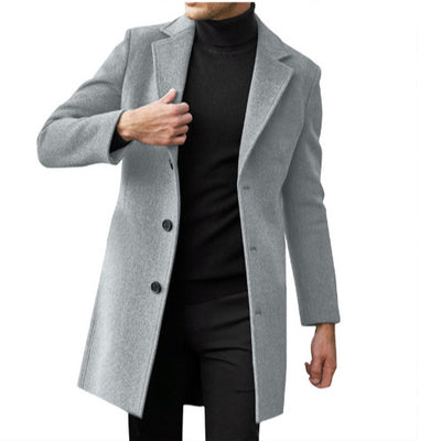 Abrigo de Lana para Hombre Manga Larga Otoño Invierno - Image 5