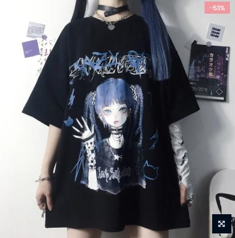 Playera Holgada para Adolescente - Diseño Oscuro Minimalista