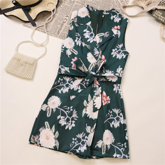 Jumpsuit Estampado Culottes Cintura Irregular Escote V - Image 11