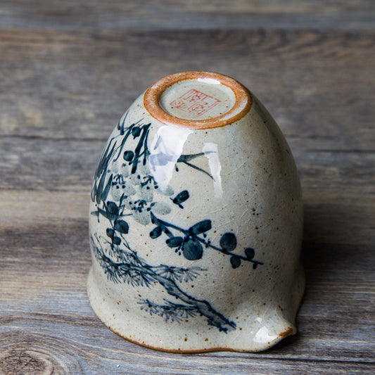 Vertedor de Té Porcelana Azul y Blanco Jingdezhen Estilo Retro Pintado a Mano